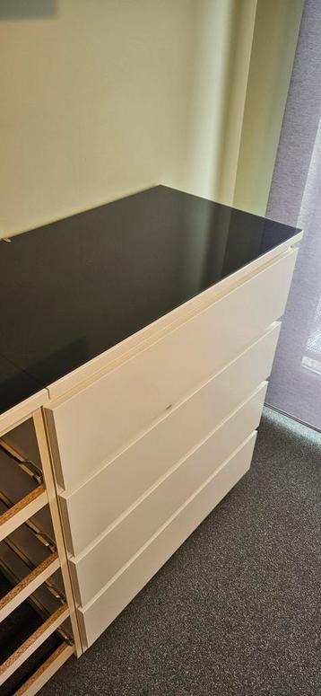 Glas plaat zwart malm ikea, Huis en Inrichting, Ophalen, Zo goed als nieuw, Glas