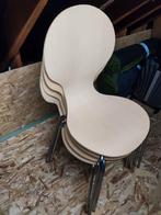 Stoelen houtskleur (4 stuks), Brun, Enlèvement, Utilisé, Métal