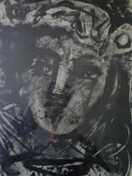 Tekening Constant Lambrecht Vrouw met expressief gezicht, Antiek en Kunst, Ophalen