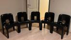 5 Vintage Universale Chairs -  Joe Colombo, Huis en Inrichting, Stoelen, Ophalen, Kunststof, Gebruikt, Zwart