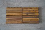2 dalles en bois d’acacia – système à clipser, Neuf, 25 à 50 cm, Moins de 100 cm, Enlèvement