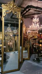 Antieke hoge damspiegel/penantspiegel.(2.88 mtr. hoog.), Antiek en Kunst, Antiek | Spiegels, Ophalen of Verzenden
