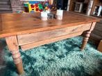 Table de salon pétrin vieux pin, 100 à 150 cm, Champetre, Cinq personnes ou plus, Enlèvement