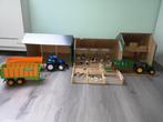Kids Globe koeienstal met loods + extra landbouwloods, Kinderen en Baby's, Speelgoed |Speelgoedvoertuigen, Ophalen, Gebruikt