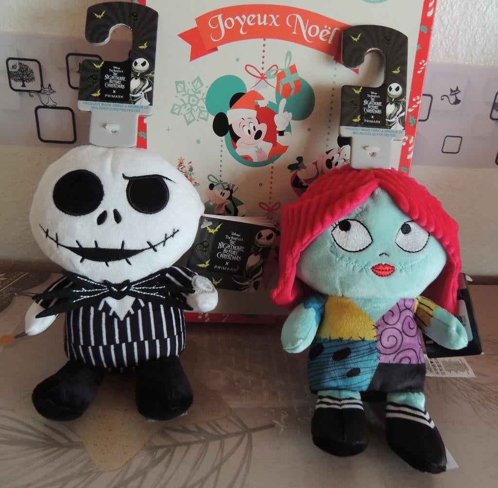Peluches - Jack Skellington & Sally - Neuf, Enlèvement