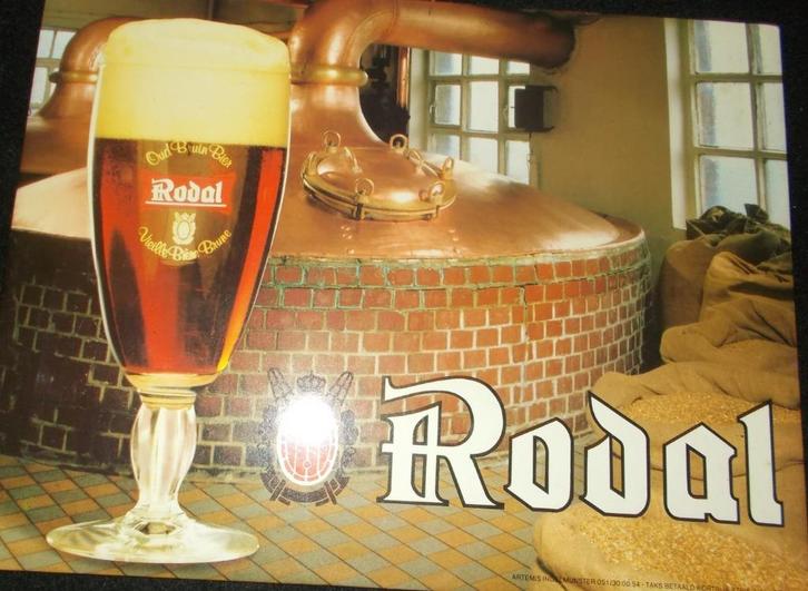 Rodal -bier- klein karton - 1982 - De Neve - Schepdaal, Verzamelen, Biermerken, Gebruikt, Reclamebord, Plaat of Schild, Stella Artois