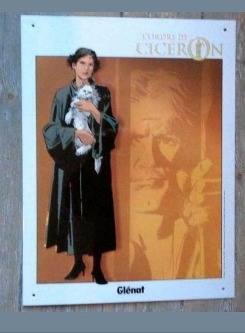 Metaal bord"De Orde van Cicero" (Glénat).Stripverhaal, Verzamelen, Merken en Reclamevoorwerpen, Nieuw, Ophalen of Verzenden