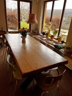 oude eiken tafel, Huis en Inrichting, Ophalen, Gebruikt, 50 tot 100 cm, Vijf personen of meer