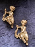 Twee bronzen engeltjes, putti, Antiek en Kunst, Ophalen of Verzenden, Brons