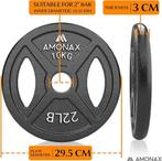 Amonax Gietijzeren halterschijvenset 2 x 10kg GRATIS LEV, Sport en Fitness, Verzenden, Nieuw, Halterschijven