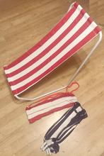 set 2 strandstoeltjes in handige draagtas (rood + zwart), Ophalen of Verzenden, Nieuw