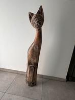 Kat in hout, Antiek en Kunst, Kunst | Beelden en Houtsnijwerken, Ophalen