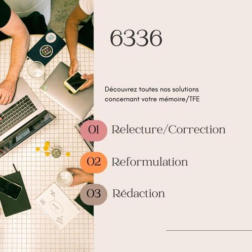 Rédaction de TFE/Mémoires de A à Z, Divers, Ecriture, Neuf, Enlèvement ou Envoi