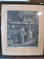 Ets H. Leys Pinxt, P. Van Reeth sculp, met onderschrift, Antiek en Kunst, Kunst | Etsen en Gravures, Ophalen