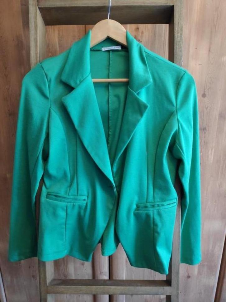 groene blazer Terra di Siena, Kleding | Dames, Jasjes, Kostuums en Pakken, Zo goed als nieuw, Groen, Ophalen of Verzenden