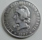 Av Pces BRESIL KM#508  " 2000 REIS SILVER " DE 1907, Enlèvement ou Envoi, Monnaie en vrac, Argent