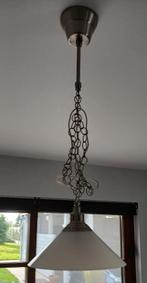 Glazen hanglamp met 1 kap, Huis en Inrichting, Lampen | Kroonluchters, Ophalen, Gebruikt, Glas