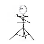 One Plus Zwart Ringverlichting + Telefoonhouder en Microfoon, Ophalen of Verzenden, Nieuw, Lamp of Flitsset