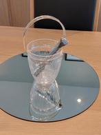 Ijsemmer met vork, glas en zilver 5 euro, Antiek en Kunst, Antiek | Glaswerk en Kristal, Ophalen of Verzenden