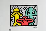 Kleurrijke Litho met certificaat • Keith Haring #150, Antiek en Kunst, Ophalen of Verzenden