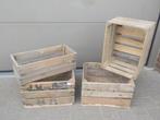 Lot van 4 houten kisten, Huis en Inrichting, Woonaccessoires | Kisten, Ophalen