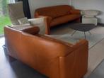 JORI salon 3 + 2 zit mooi cognac leder Belgisch topdesign, Huis en Inrichting, Zetels | Zetels, Ophalen, Zo goed als nieuw