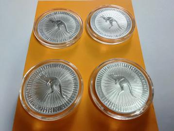 4x KANGAROO AUSTRALIAN 2025 ZILVEREN MUNT 1 OUNCE  beschikbaar voor biedingen