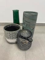 Ensemble de 4 vases/ pots, Tuin en Terras, Bloempotten, Ophalen, Zo goed als nieuw