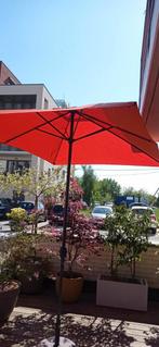 Parasol in terracotta, Tuin en Terras, Ophalen, Zo goed als nieuw