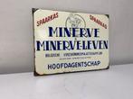 MINERVE oud emaille reclamebord, Verzamelen, Ophalen of Verzenden, Gebruikt, Reclamebord