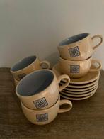 zomers koffieservies voor 6 personen, Enlèvement ou Envoi, Comme neuf, Poterie, Tasse(s) et/ou soucoupe(s)