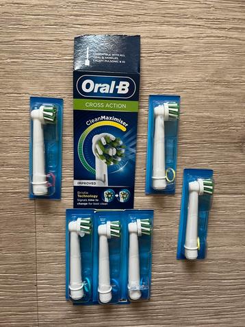 Oral B opzetborstels 6stuks cross action NIEUW  beschikbaar voor biedingen