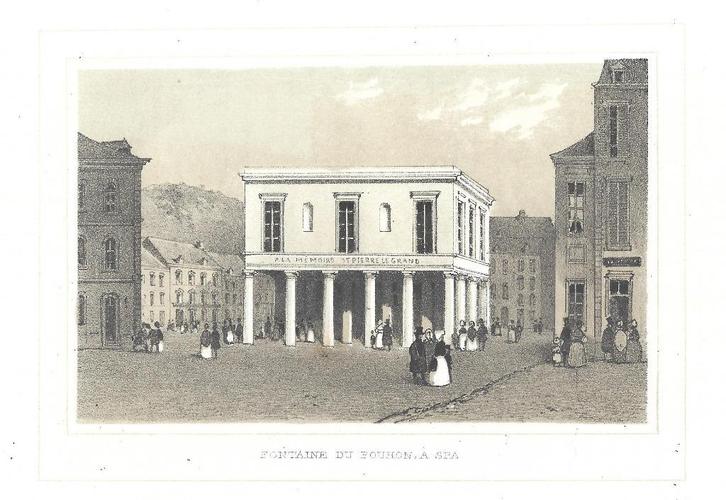 1844 - Spa, Antiek en Kunst, Kunst | Etsen en Gravures, Verzenden