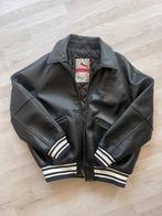 Corteiz Leather Jacket Black, Maat 52/54 (L), Zwart, Ophalen of Verzenden, Zo goed als nieuw