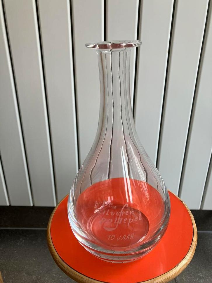 Decanteerkan - karaf Val Saint Lambert :De Zilveren Pollepel, Antiek en Kunst, Antiek | Glaswerk en Kristal, Ophalen of Verzenden