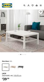 Ikea salontafel wit, Huis en Inrichting, Tafels | Salontafels, Ophalen, Zo goed als nieuw