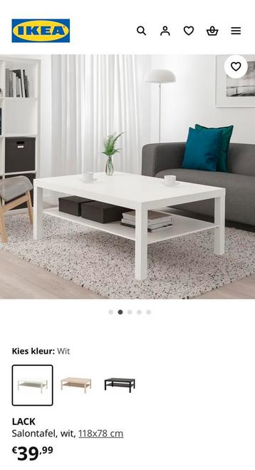 Ikea salontafel wit beschikbaar voor biedingen