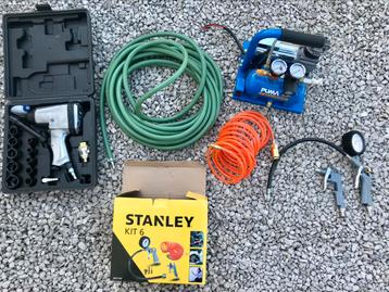 Draagbare luchtcompressor met accessoires als nieuw beschikbaar voor biedingen