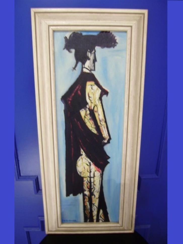Olieverfschilderij >>TOREADOR<< naar BERNARD BUFFET -1958., Antiek en Kunst, Kunst | Schilderijen | Klassiek, Ophalen