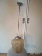 Art Deco hanglamp +_ 1930 goud bruin, Antiek en Kunst, Ophalen