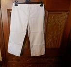 (54)- pantacourt femme t.38 blanc, Kleding | Dames, Broeken en Pantalons, Maat 38/40 (M), Wit, Ophalen of Verzenden, Zo goed als nieuw