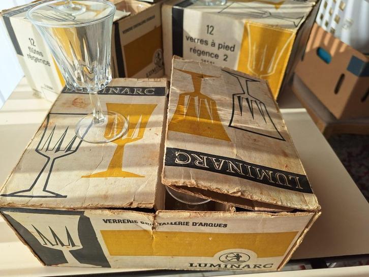 Vintage glazen, Luminarc, Huis en Inrichting, Overige Huis en Inrichting, Zo goed als nieuw, Ophalen