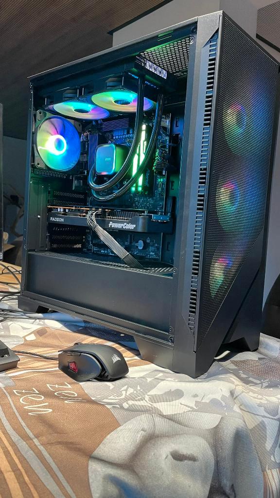 AMD Rysen 7 9700x Boîtier Pc Gamer RGB Nouveau, Computers en Software, Desktop Pc's, Nieuw, 4 Ghz of meer, SSD, 32 GB, Met videokaart