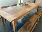 Antieke Franse Boerentafel, Huis en Inrichting, Ophalen, 50 tot 100 cm, Landelijk, Vijf personen of meer