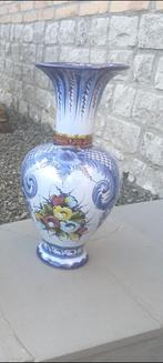 Prachtige handgeschilderde Portugese vaas/ hoogte 28 cm, Antiek en Kunst, Ophalen of Verzenden