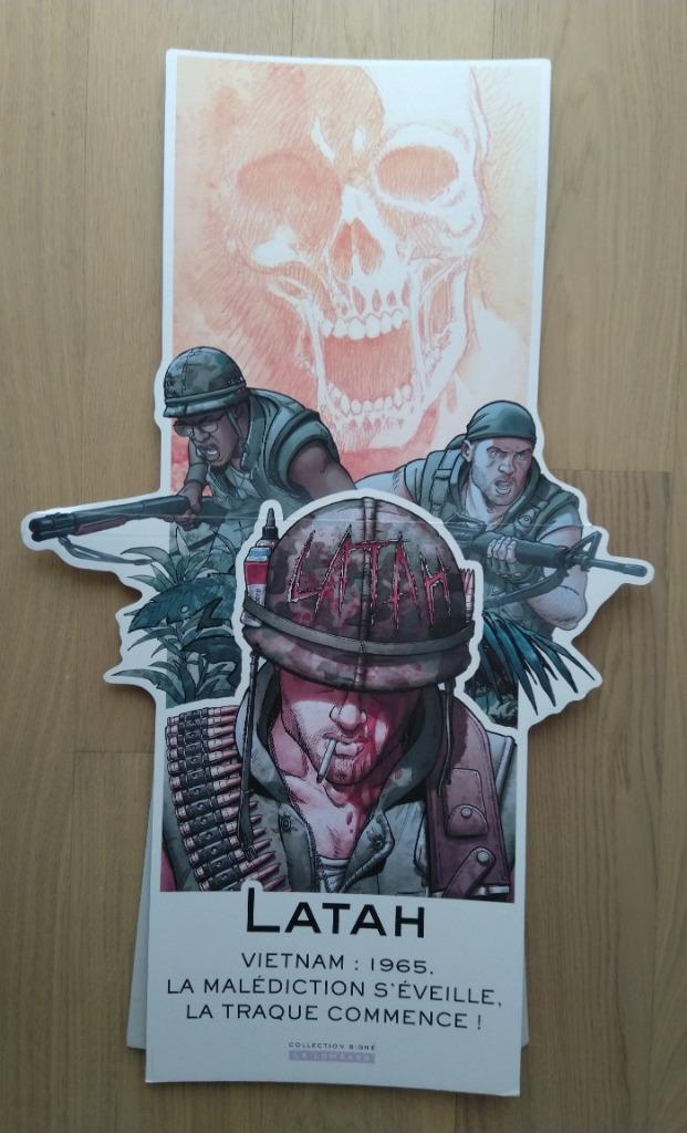 BD Latah Vietnam 1965 PLV Legrain 97 cm sur 58 cm, Collections, Personnages de BD, Utilisé, Image, Affiche ou Autocollant, Autres personnages