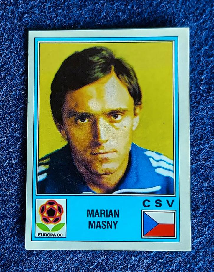 Panini sticker voetbal ' Euro 1980 - Marian Masny ' #92, Hobby en Vrije tijd, Stickers en Plaatjes, Nieuw, Sticker, Ophalen of Verzenden