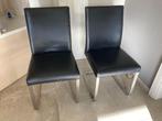 2 mooie lederen sledestoelen. Zeer goede staat, Ophalen, Twee, Zwart, Zo goed als nieuw