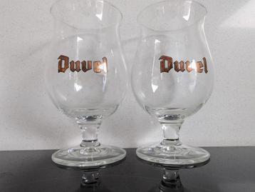 2 kleine Duvel glaasjes - 12 cm beschikbaar voor biedingen