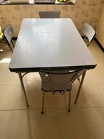 Formica tafel en 4 stoelen, Ophalen, Overige materialen, Vintage, 50 tot 100 cm